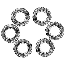 6 Pieces Full Circular Flexible Plastic Circle Hair Combs Headband Holders for Women and Girls