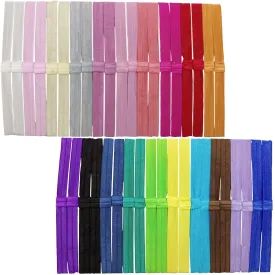 Arlai Pack of 40 Interchangeable Elastic Headbands Baby Girl Headbands 20 Colors DIY Accessories for Flower Or Bows Headband