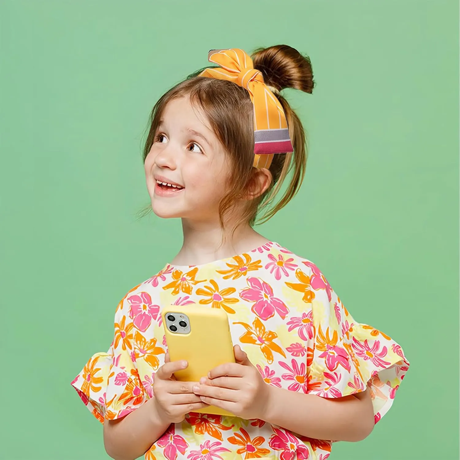 Back to School Headband Yellow Pencil Hair Accessories for Women Girls Stripe Pen Big Bowknot Hair Decoration Students Teachers Outfits Non Slip Hair Band First Day of School Supplies 1 Pcs