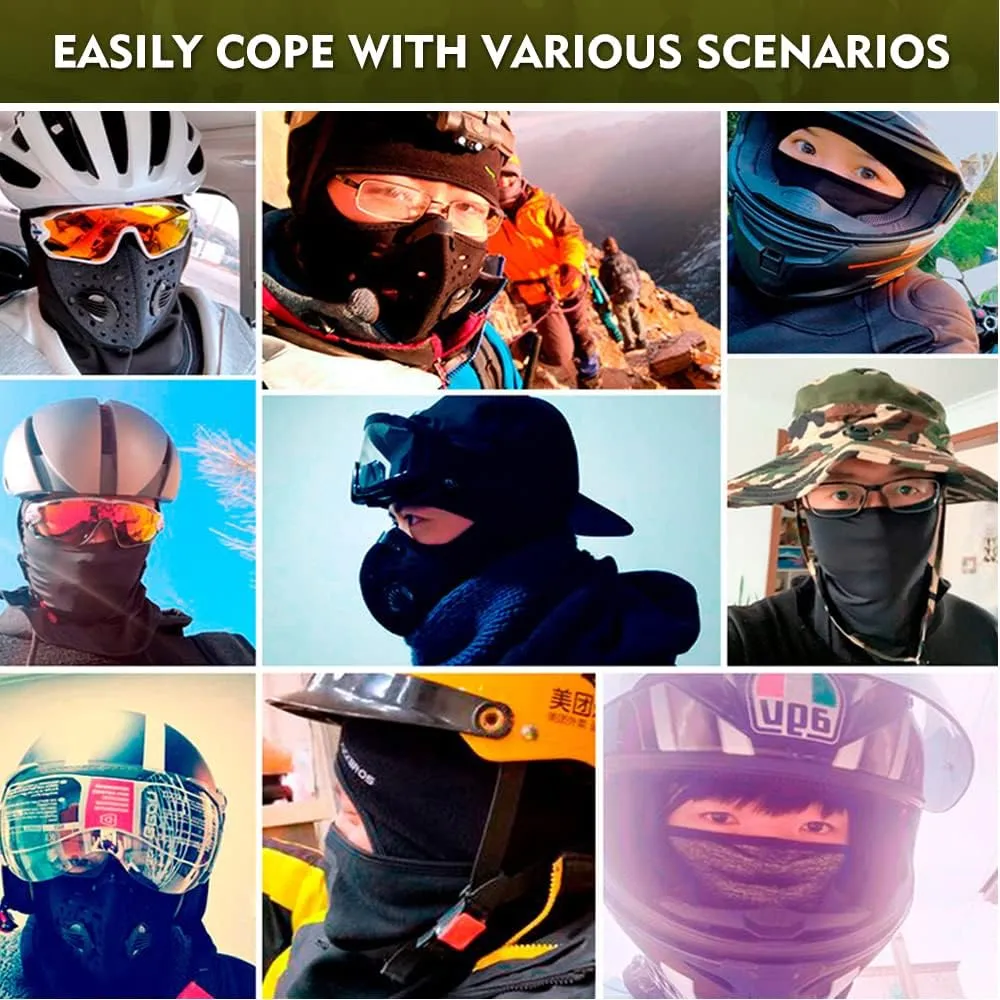 Camo Balaclava Face Shiesty Ski Mask,UV Protection Ice Silk Neck Gaiter Sun Hood for Men Women Motorcycle Cycling