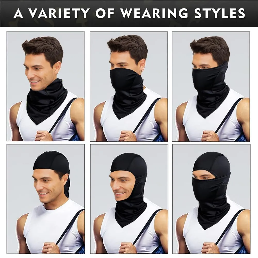 Camo Balaclava Face Shiesty Ski Mask,UV Protection Ice Silk Neck Gaiter Sun Hood for Men Women Motorcycle Cycling