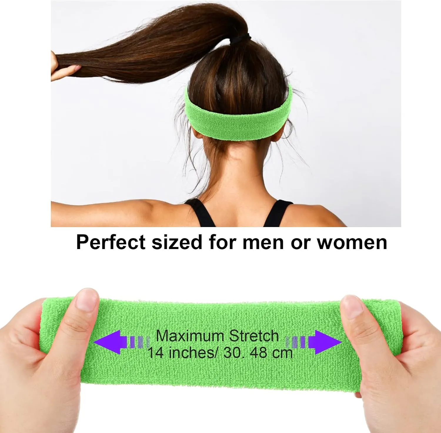 Canlierr 48 Pcs Football Sweatbands Bulk for Men Women Striped Sweatband Set, Include 16 Headband and 32 Wristbands Sports Neon Accessories for 80's Costume Party Athletic Gym