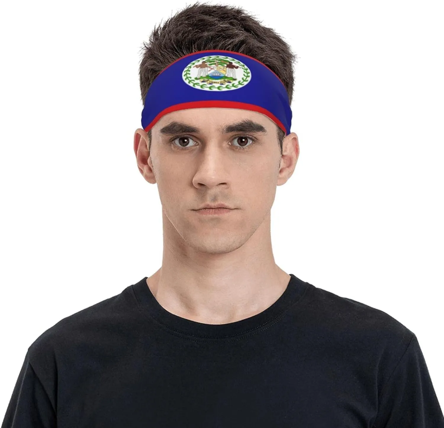 Flag Headbands for Women Men Fashion Jamaica Sports Sweatbands Patriotic Hairbands for Workout Running Cycling Yoga