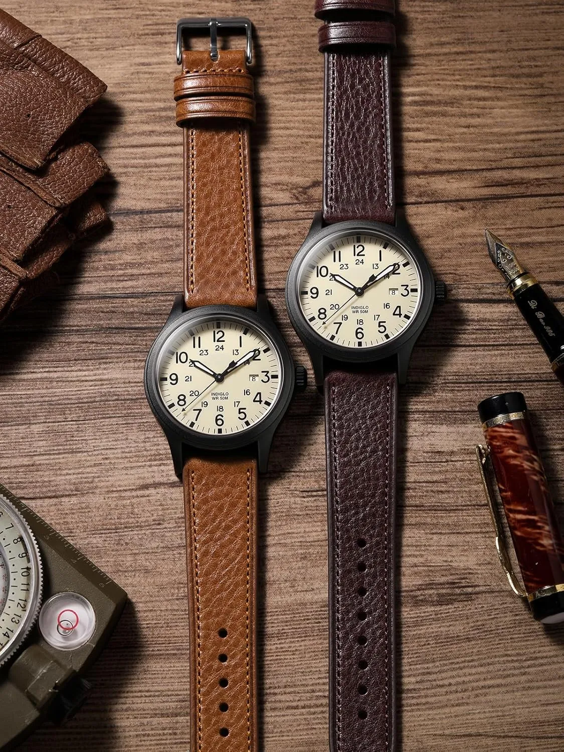 Getalia Italian leather Watch Band Tuscany Natural Vegetable-Tanned Full Grain Genuine Leather,18mm 19mm 20mm 21mm 22mm Quick Release Replacement Watch Straps for Men and Women Thin and Soft