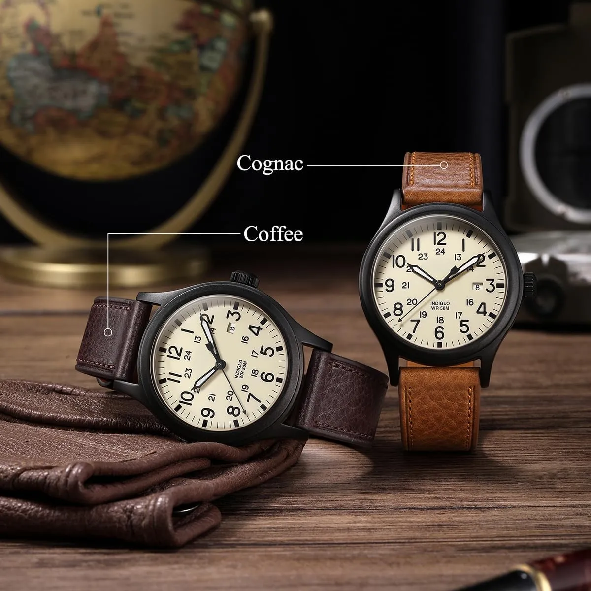Getalia Italian leather Watch Band Tuscany Natural Vegetable-Tanned Full Grain Genuine Leather,18mm 19mm 20mm 21mm 22mm Quick Release Replacement Watch Straps for Men and Women Thin and Soft