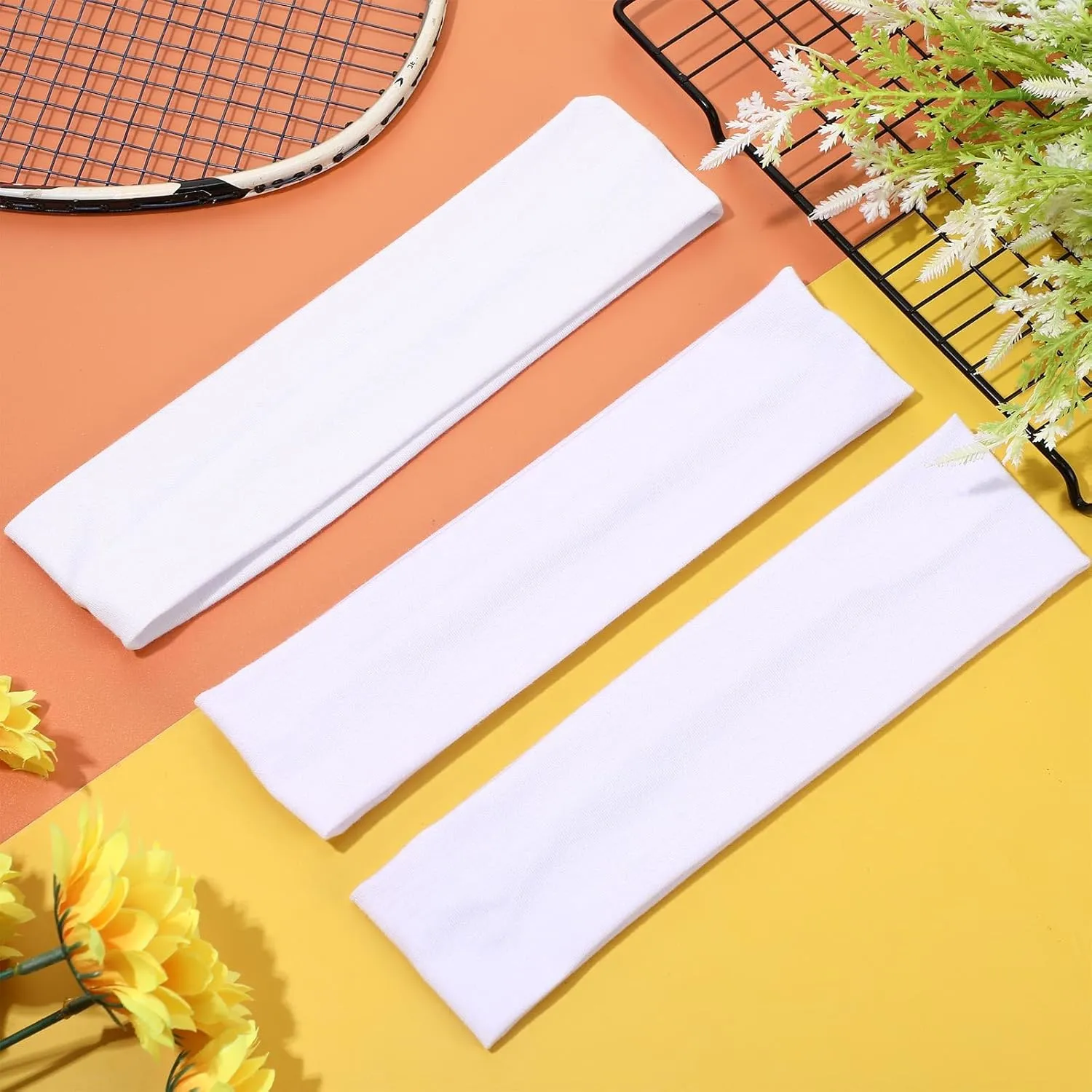 Hotop 30 Pcs Sport Headbands for Women Non Slip Stretchy Soft Fabric Elastic Sweatbands Bulk for Yoga DIY Team Gifts