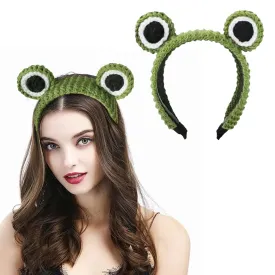 Kermit the Frog | Adorable Kawaii Headband with Frog Eye Design - Perfect Cosplay Accessory for Women and Girls | Ideal for Facial Beauty Routine