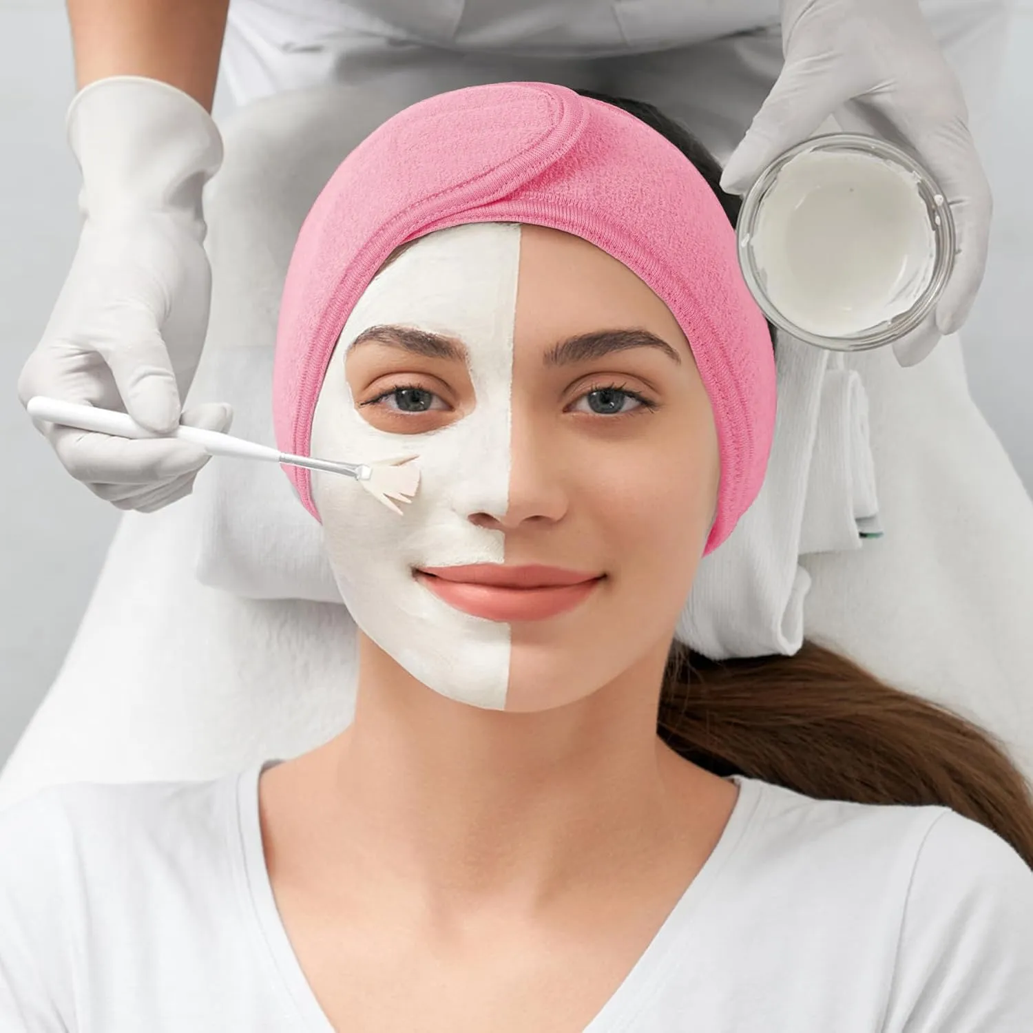 LADES Spa Facial Headband for Women | Adjustable Velcro, Soft Terry Cloth, Washable, Comfortable, Perfect for Makeup, Facials & Sleeping