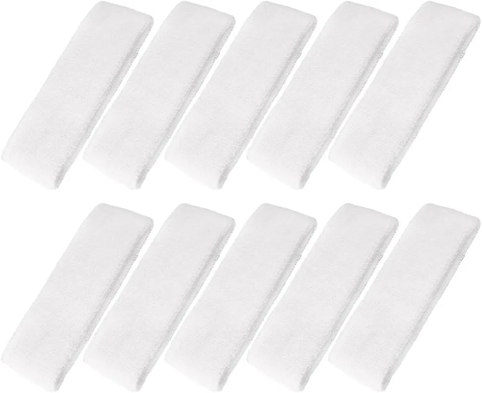 Mallofusa  10 PCS Sports Basketball Headband/Sweatband Head Sweat Band/Brace Gift Party Outdoor Activities
