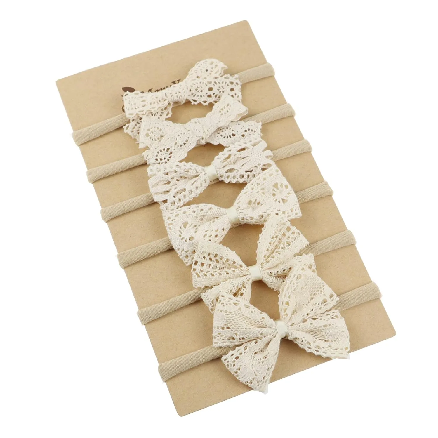 Mery Yuer Baby Girls Lace Headbands Hair Bows Nylon Hairbands for Newborn Infant Toddlers and kids