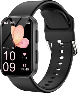 MorePro Health Fitness Tracker with Blood oxy-gen Monitor and 24/7 Heart Rate and Blood Pressure, Sleep Monitor, 120  Sport Modes Waterproof Fitness Watch for Women Men Android iOS, Black