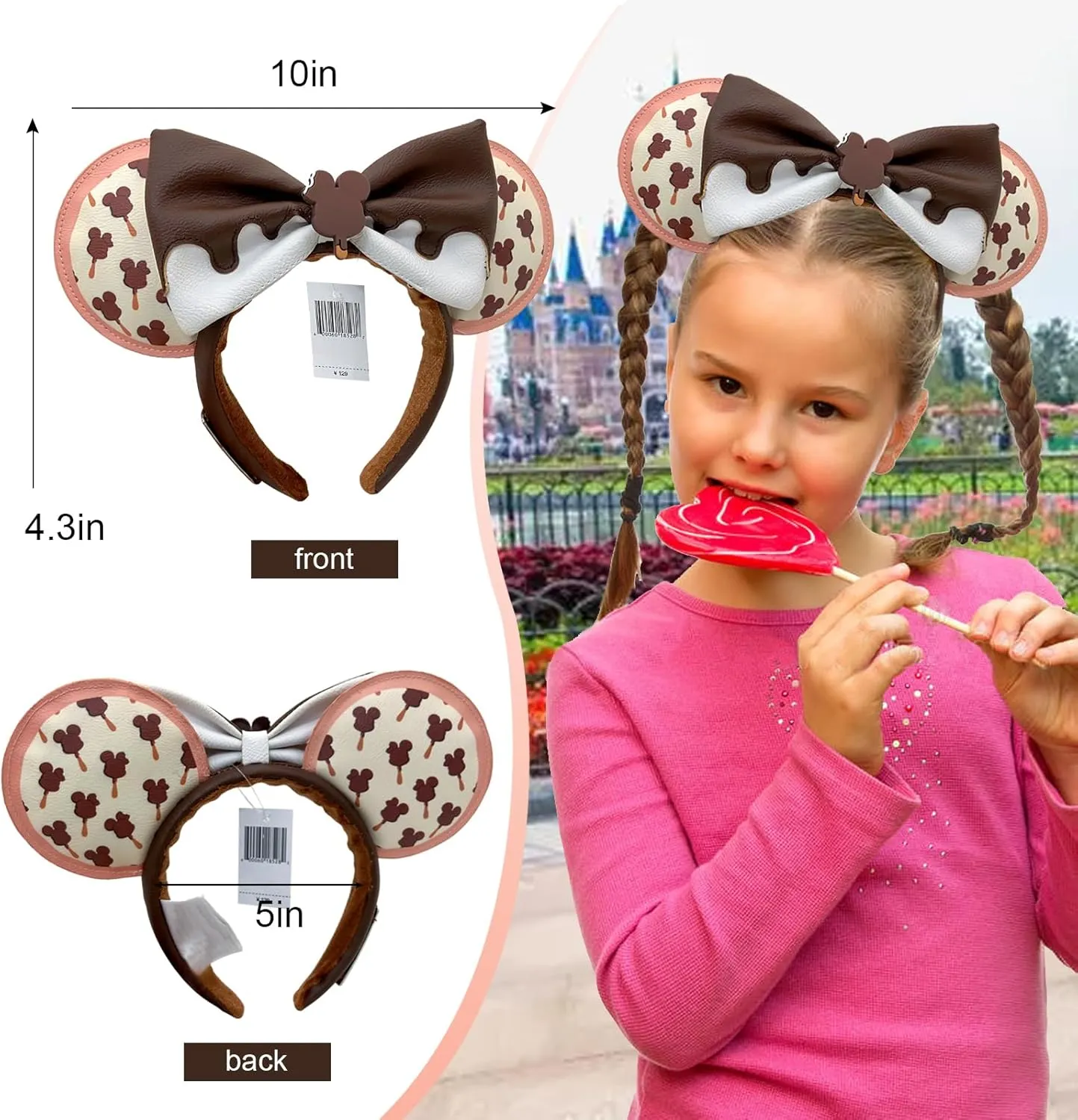 Mouse Ear Bow Headbands,Sequins Bow Hairbands Hair Accessories