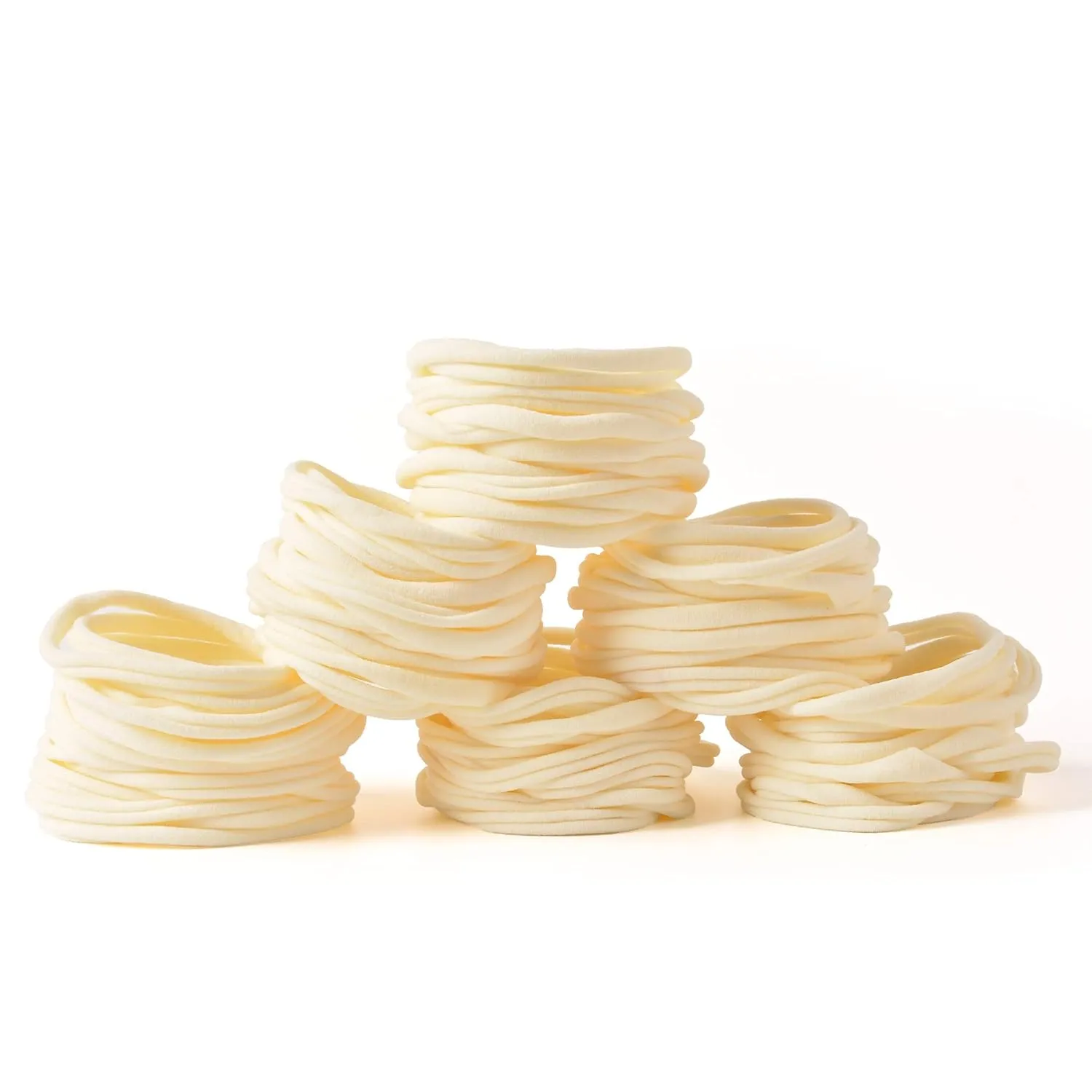 Prohouse 100 PCS Baby Nylon Headbands Hairbands Hair Bow Elastics for Baby Girls Newborn Infant Toddlers Kids Beige