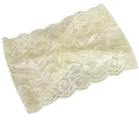 Stretch Headbands for Women Lace Headcovering for Women Lace Headwrap (Fine-Looking Champagne)