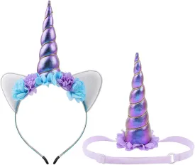 Unicorn Headband for Girls Horn Hairbands Cosplay Birthday Party Head Bands Halloween Christmas Hair Accessory