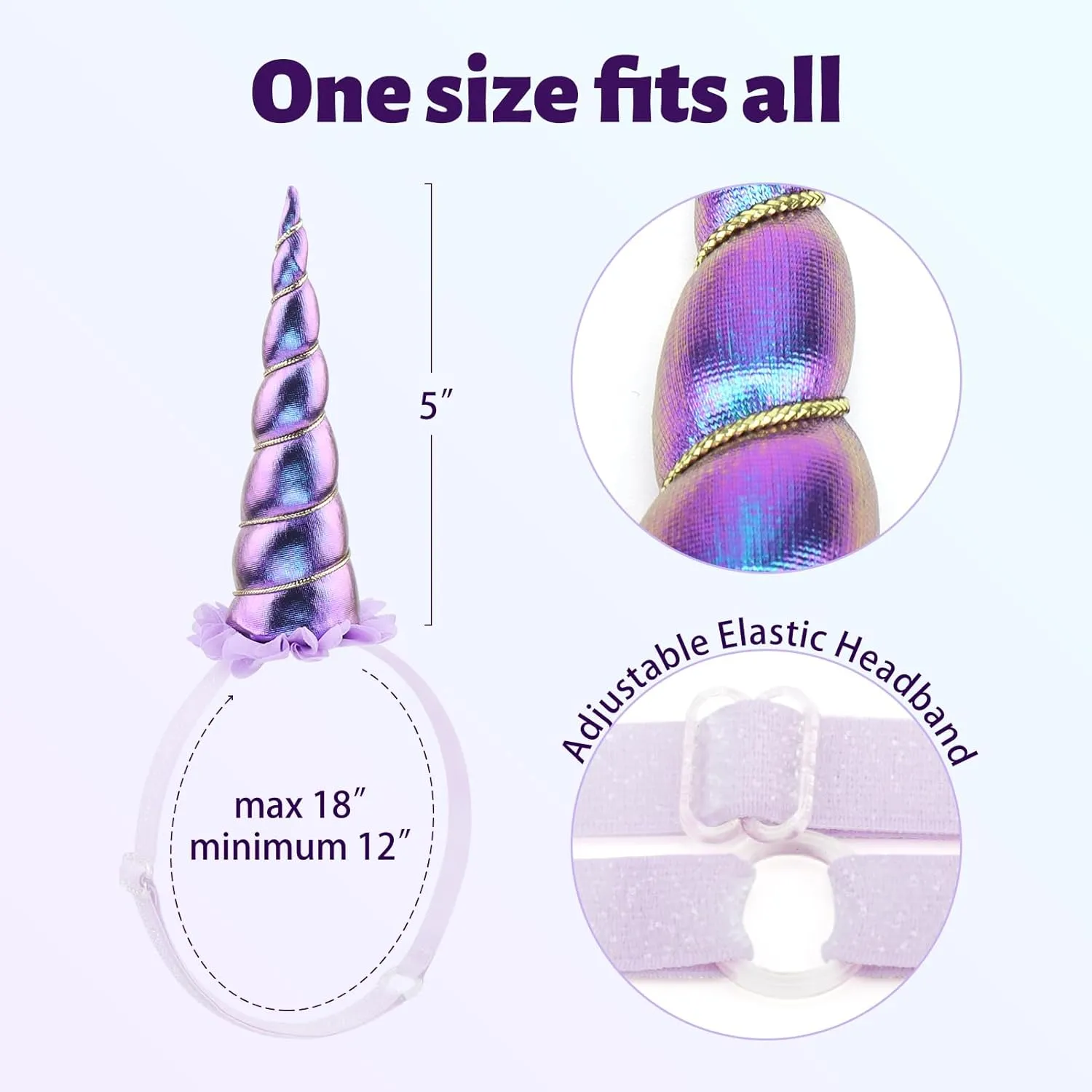 Unicorn Headband for Girls Horn Hairbands Cosplay Birthday Party Head Bands Halloween Christmas Hair Accessory