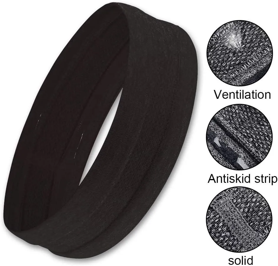 Workout Headbands for Women, Thick Non Slip Sweat Bands, Elastic Yoga Running Fitness Athletic Moisture Wicking Hairbands