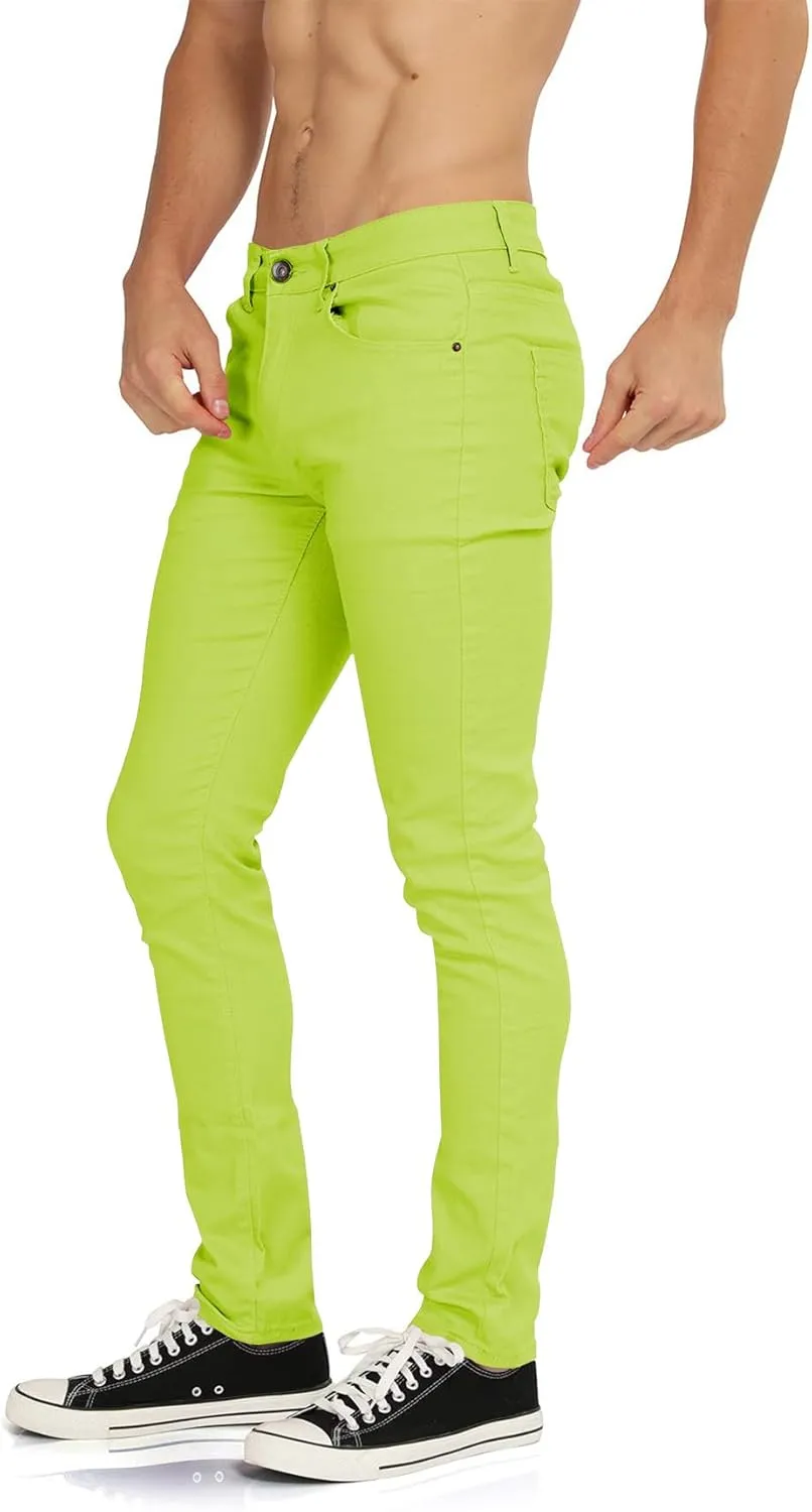 WULFUL Men's Slim Fit Skinny Stretch Comfy Jeans Denim Pants