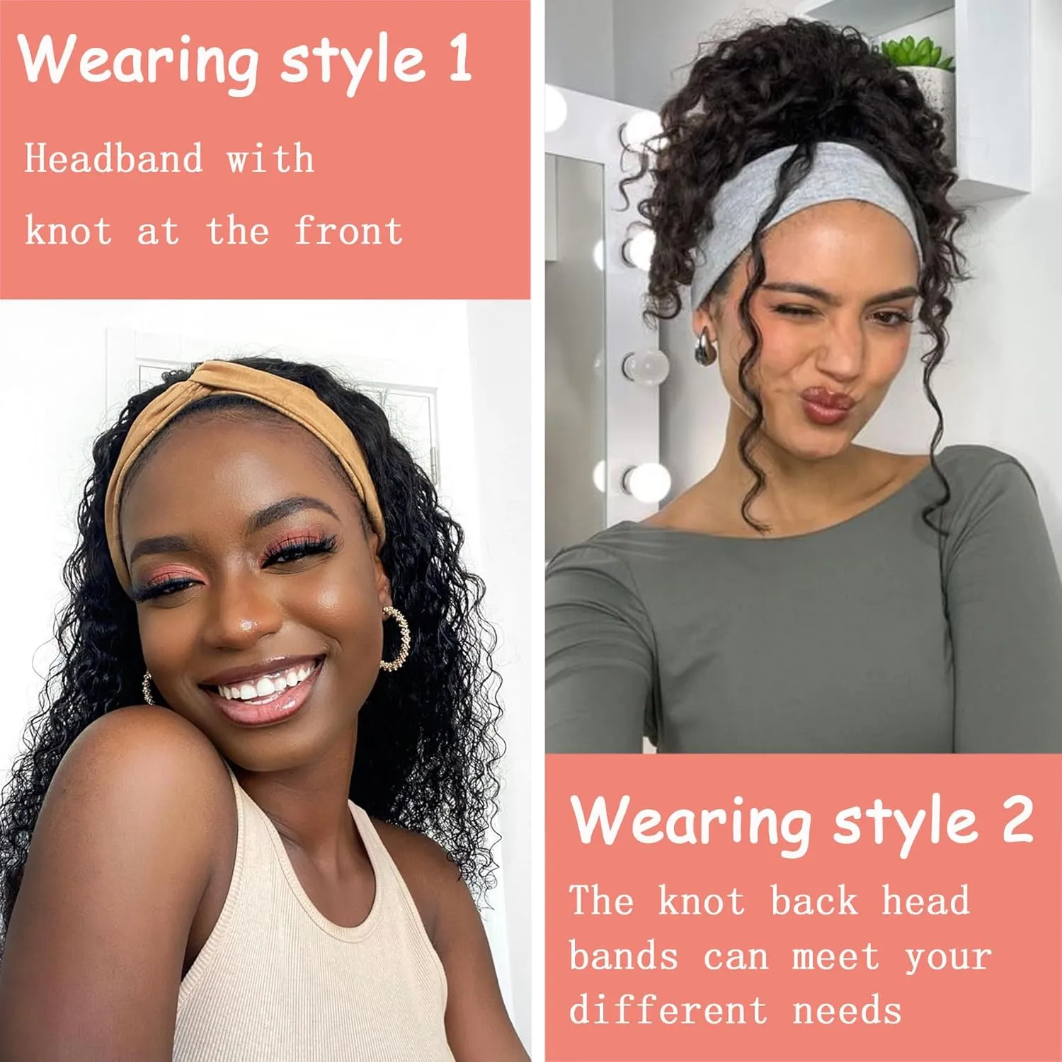 XTREND 6 Pcs Women's Headbands Twisted Cross Elastic Head Band Yoga Workout Head Non-Slip Sweat Soft Headbands Solid Color Simple Versatile Hair Accessory Hairbands